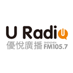 FM105.7 U Radio's logo'