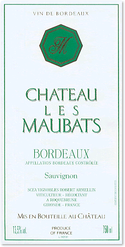 Bordeaux blanc sec les Maubats