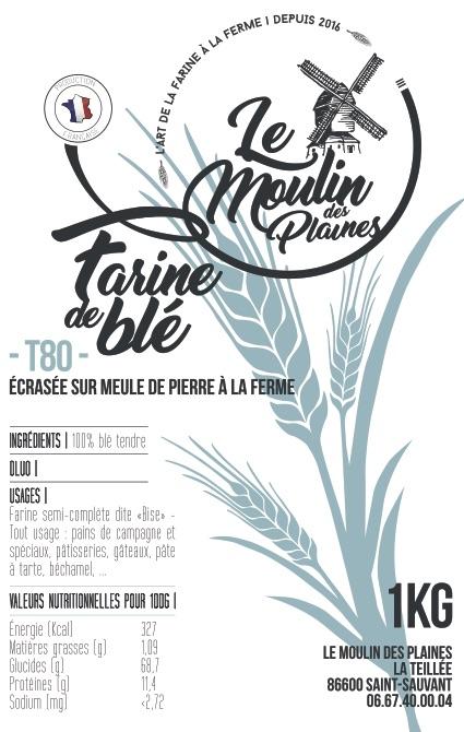 Farine T80 - Le Moulin des Plaines