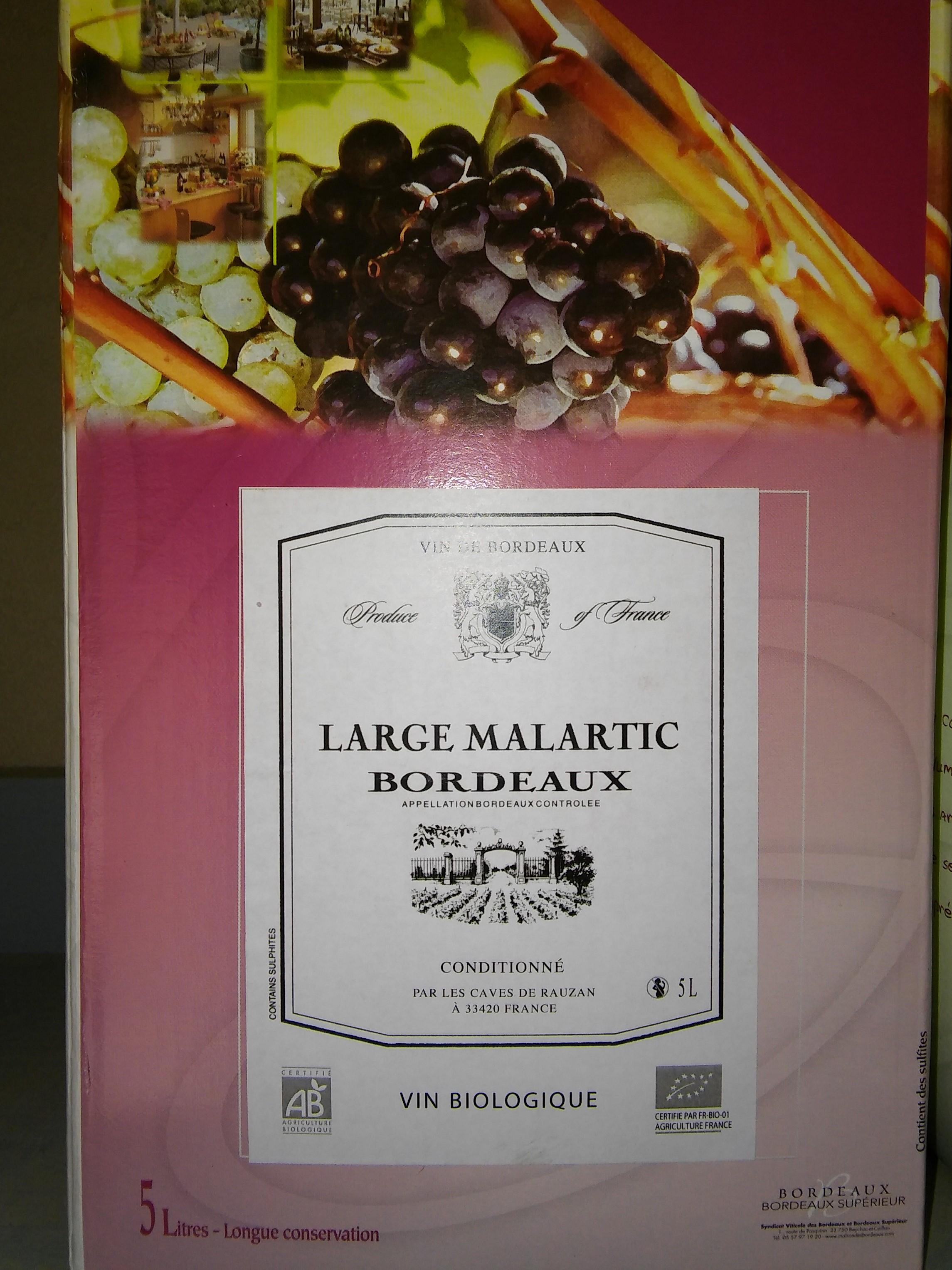Vin Bordeaux Large Malartic AB