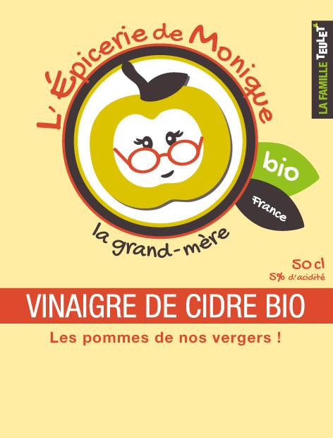 Vinaigre de cidre de pommes BIO 50CL | L'épicerie de Monique