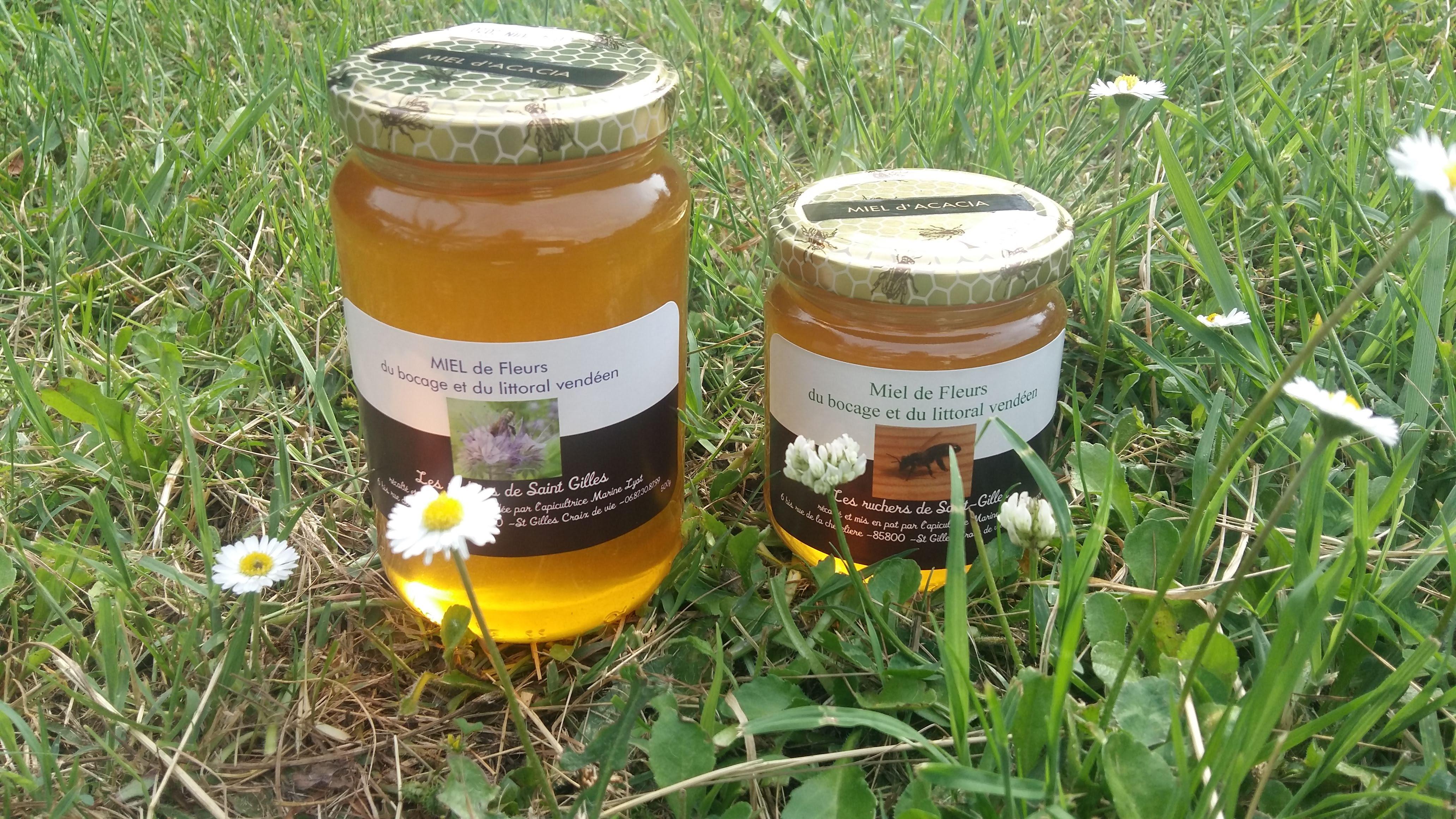 miel de fleurs d'acacia en 500 g et 250 g