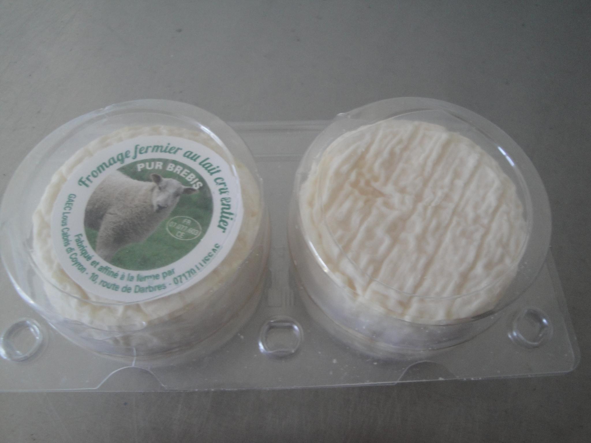fromage au lait cru de Brebis par deux