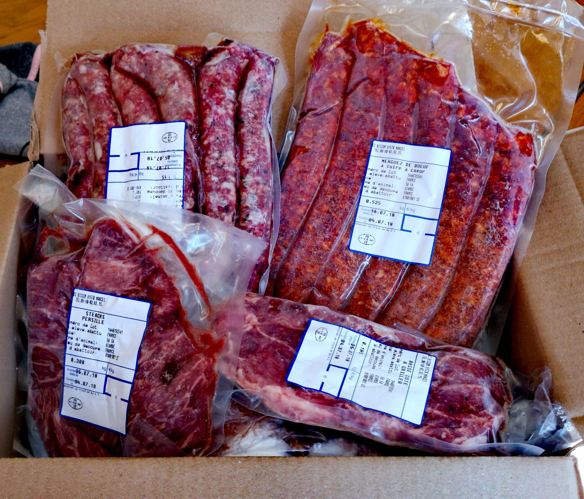 Colis de 5kg de viande de bœuf de race Normande