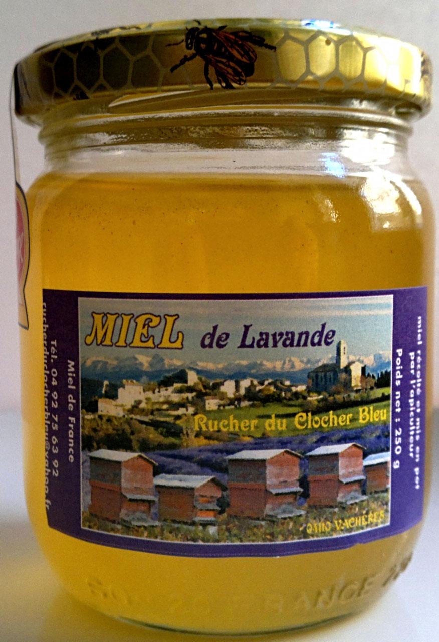 Miel de lavande IGP PRovence label rouge 1kg - GAEC rucher du clocher bleu  - Vente directe producteur - Vacheres (04110)