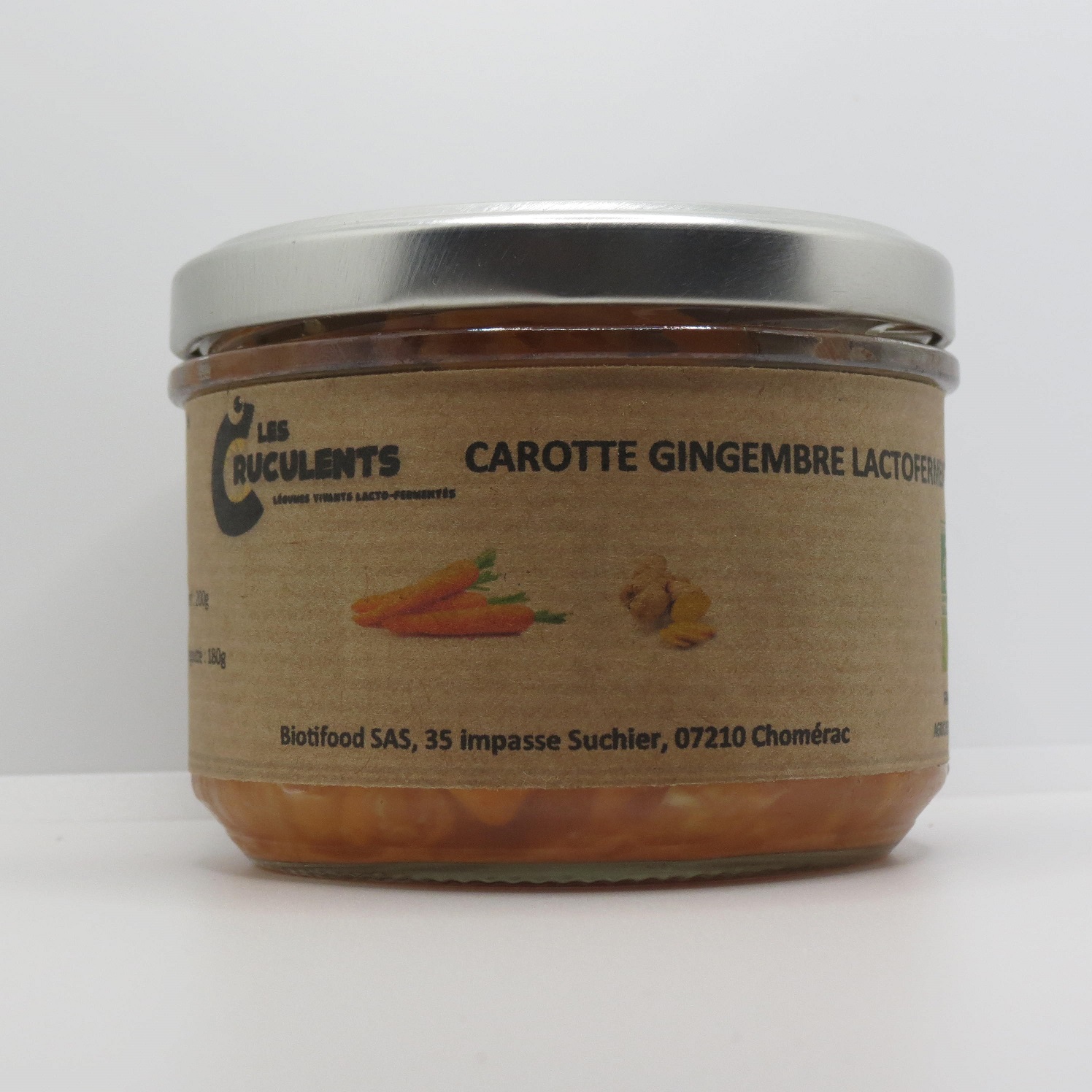 Carotte gingembre bio lactofermentées 200g