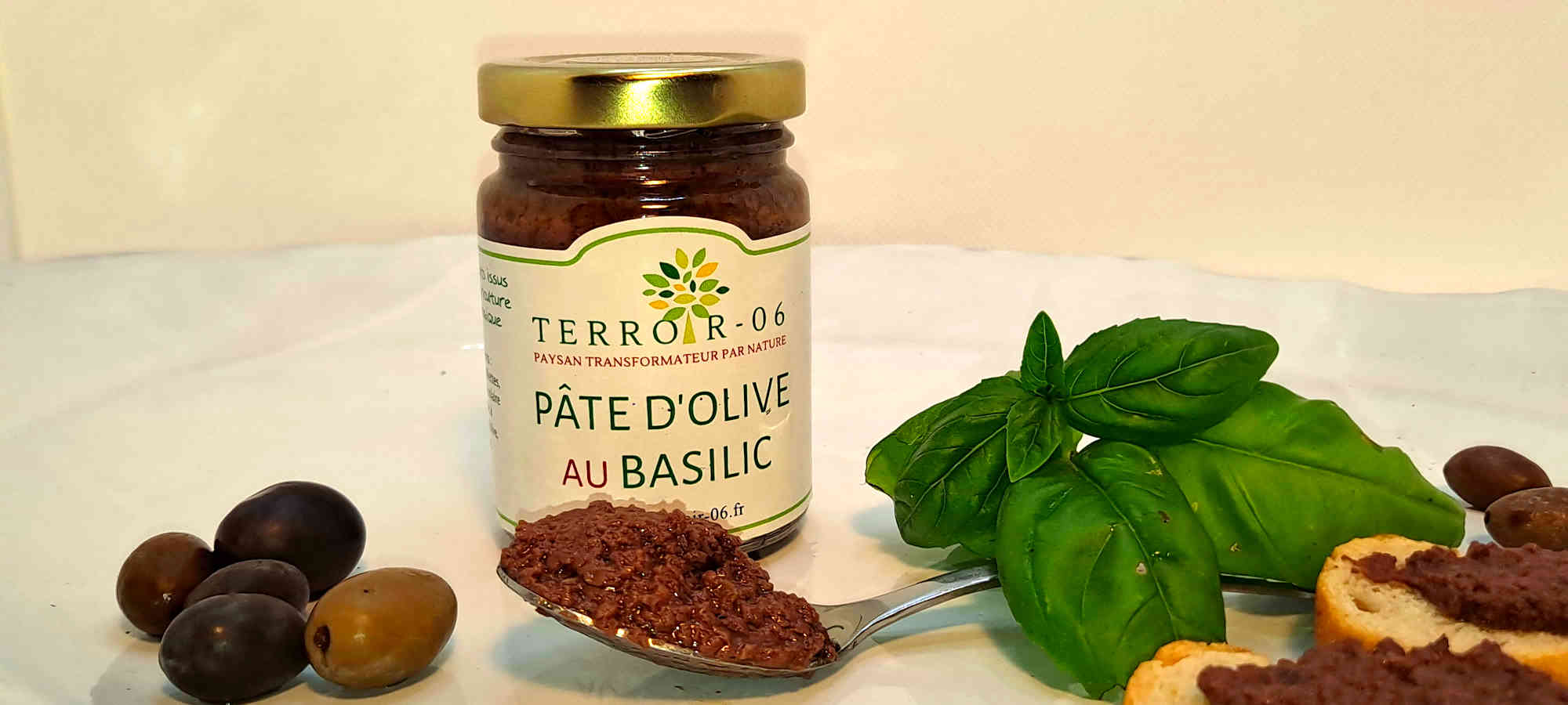 Pâte d’olive Basilic – pot de 100 g 