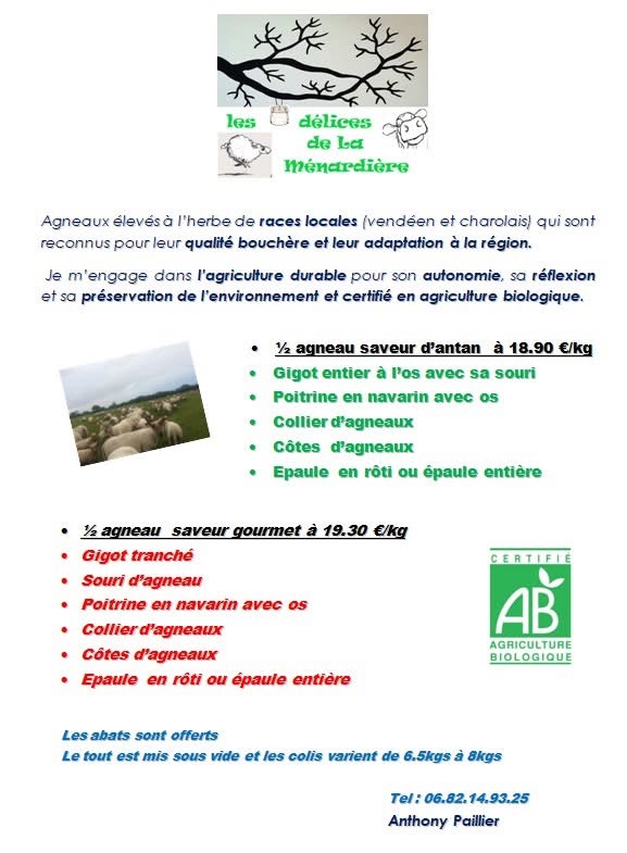  demi agneau  le 14 avril 