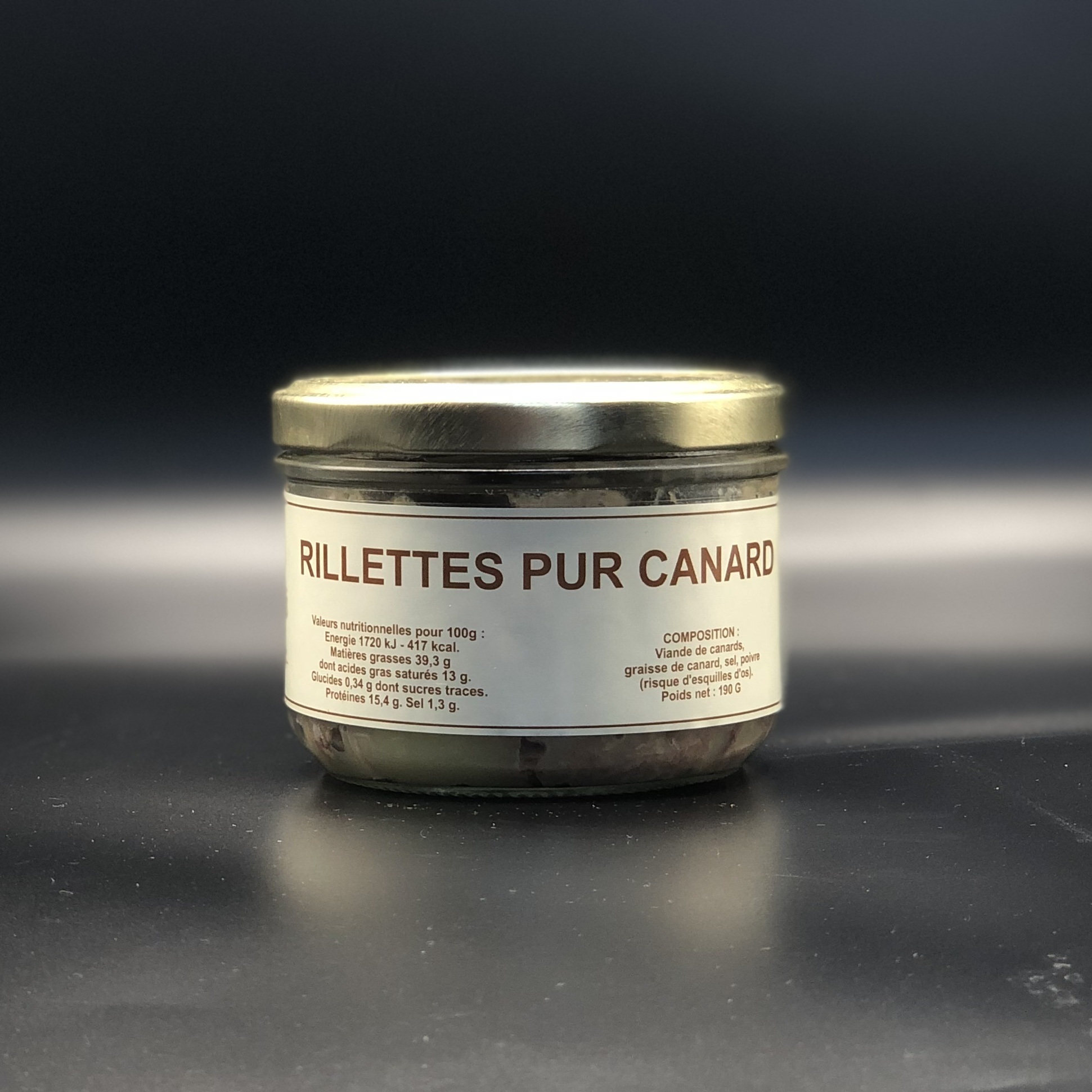 RILLETTE PUR CANARD 190g