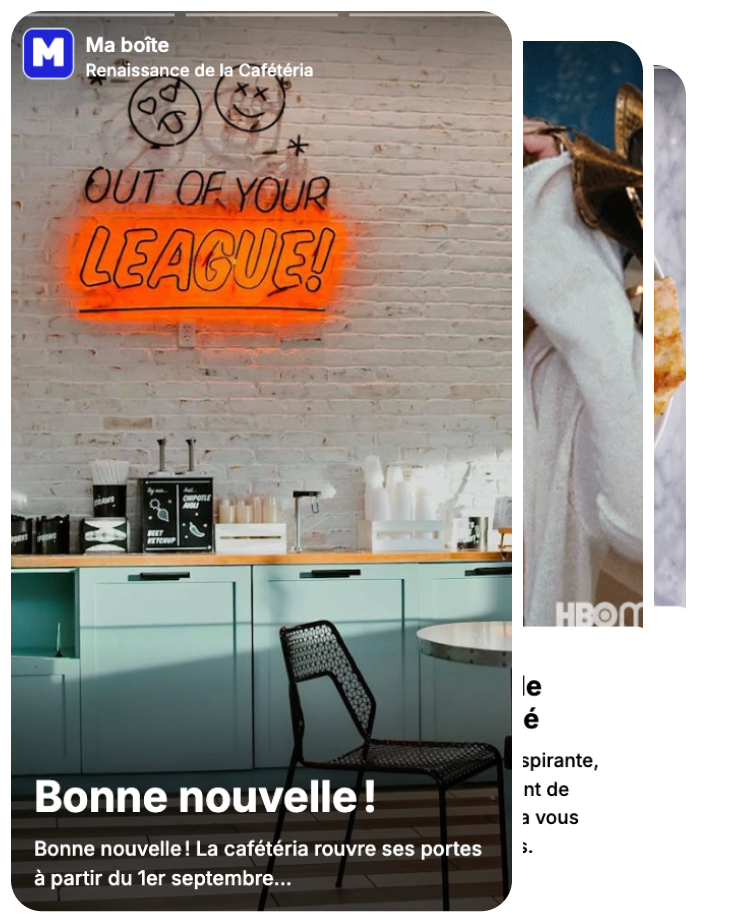 Interface Blober IA montrant la génération automatique de contenu